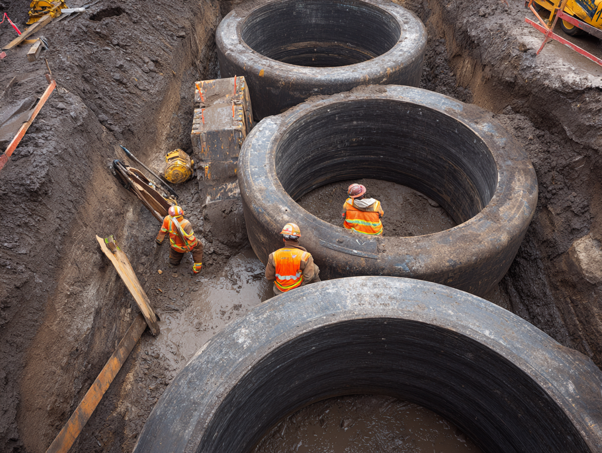 Civil engineering team on-site